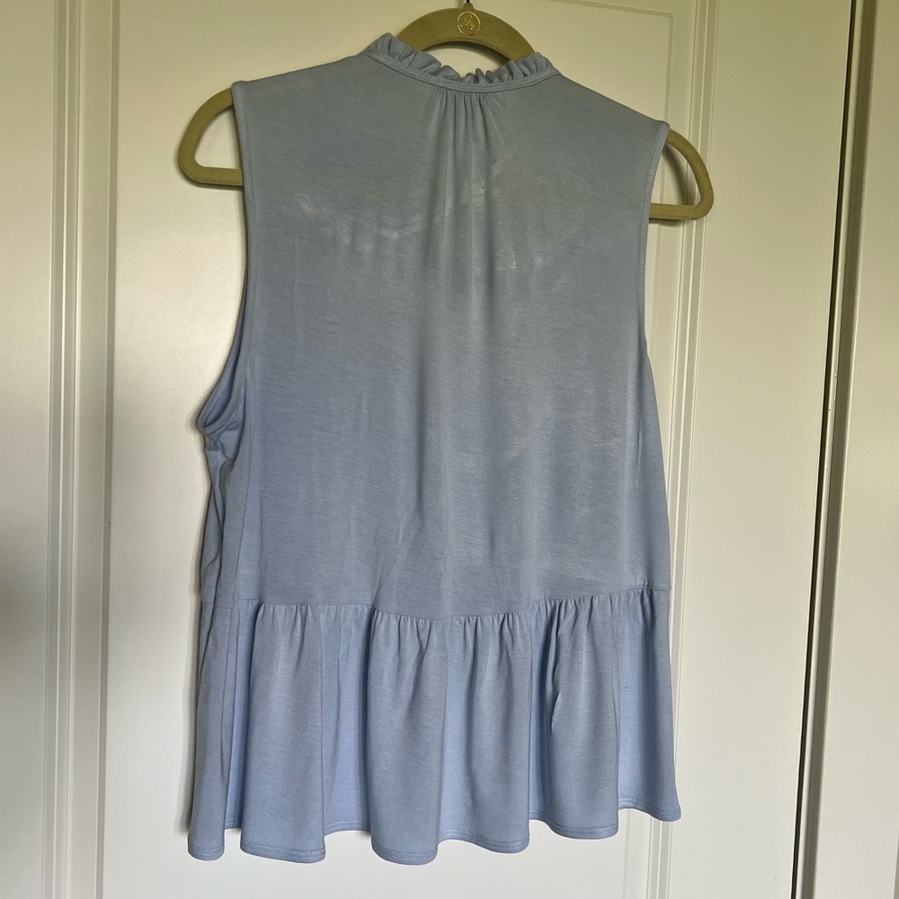 NWT JCREW Knit Blue Sleeveless Top SZ M - Picture 2 of 5